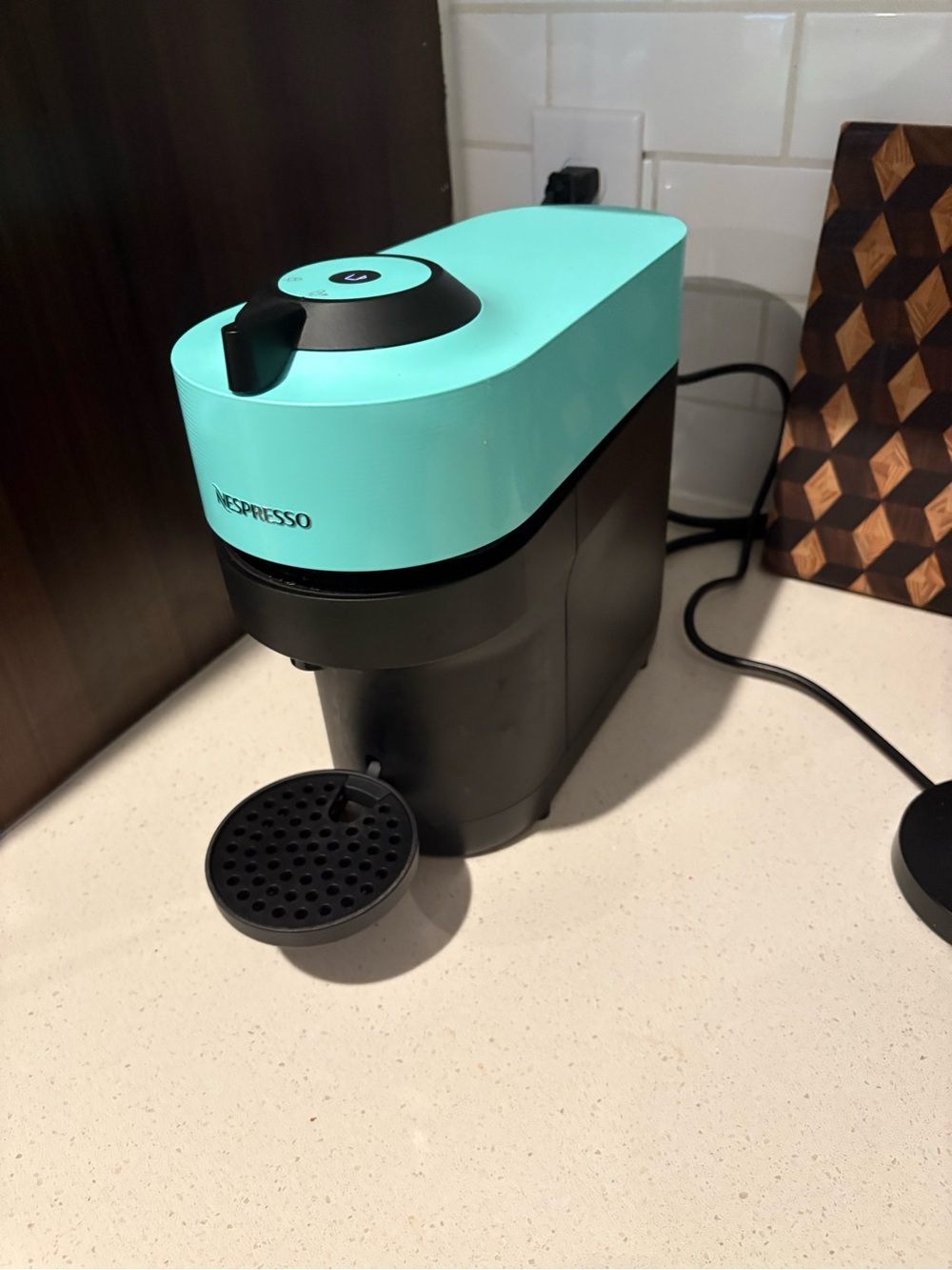 Nespresso Aqua and Black Single-Serve Espresso Machine